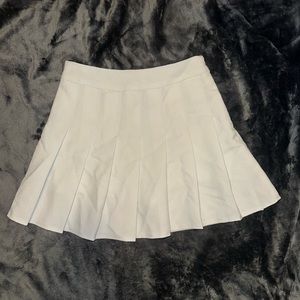 White Pleated Mini Tennis Skirt - Size Small